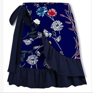 NWOT Navy and Cobalt Wrap Skirt - Plus